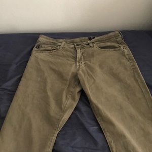AG Tan/Green Pants, The Graduate Fit (tailored leg
